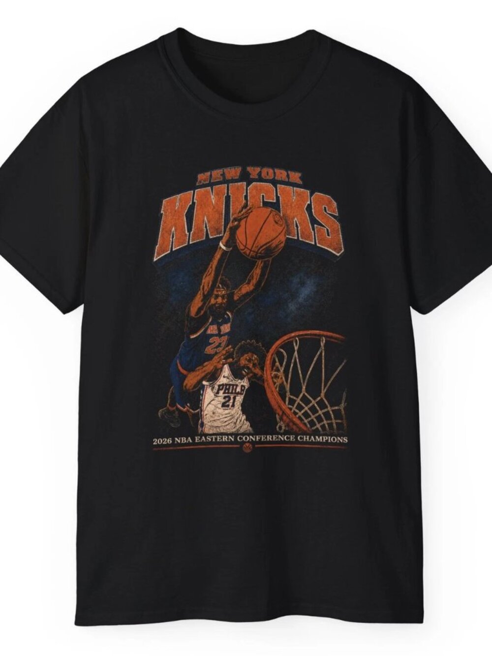 New York Knicks Eastern Conference Champions Tee Shirt NYC Mitchell Robinson - Picture 1 of 5